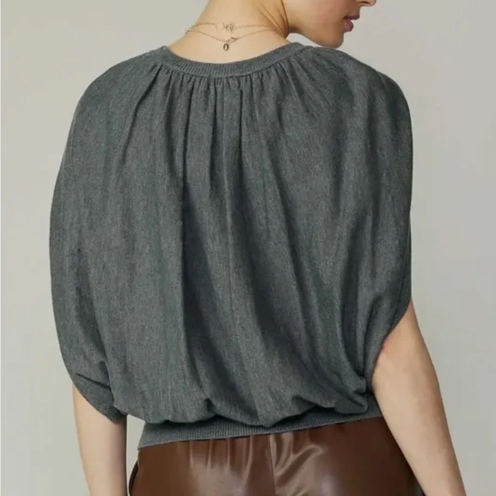 NWT Current Air Gray Knit Cape Sweater Top -
Anthropologie Style - Picture 5 of 5
